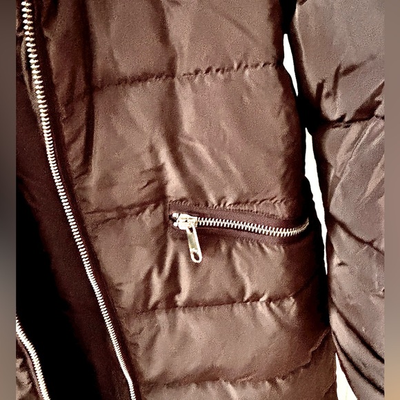 MAX & CO LONG DOWN PARKA PUFFER COAT WITH HOOD AND DETACHABLE REAL FUR - Picture 4 of 5